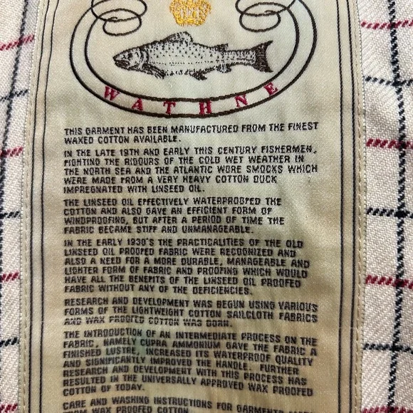 New wax cotton raincoat green lined hood Scotland Wathne MED / Barbour quality - Picture 11 of 16